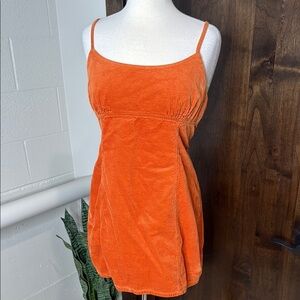 Wild Fable Orange corduroy 100% cotton Mini Dress Size L
